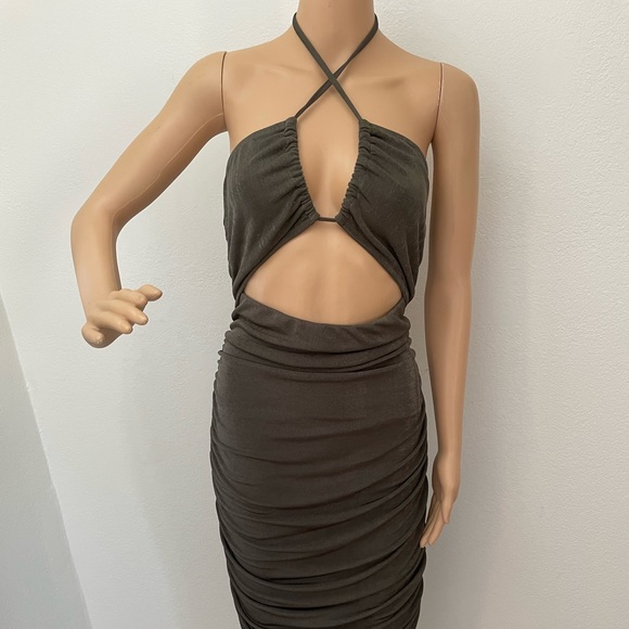 Military green dress - Picture 2 of 4